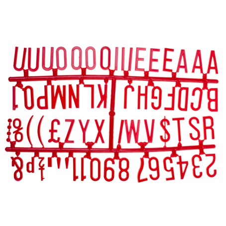 1 ¼ inch Letter Set - PK6 Red
